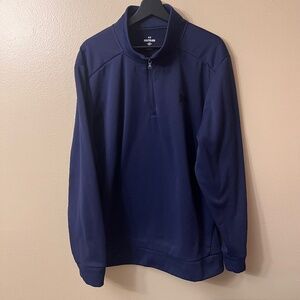 Under Armour Men's 1/4 Zip Fleece Sweatshirt Blue Long Sleeve Pullover Size XXL